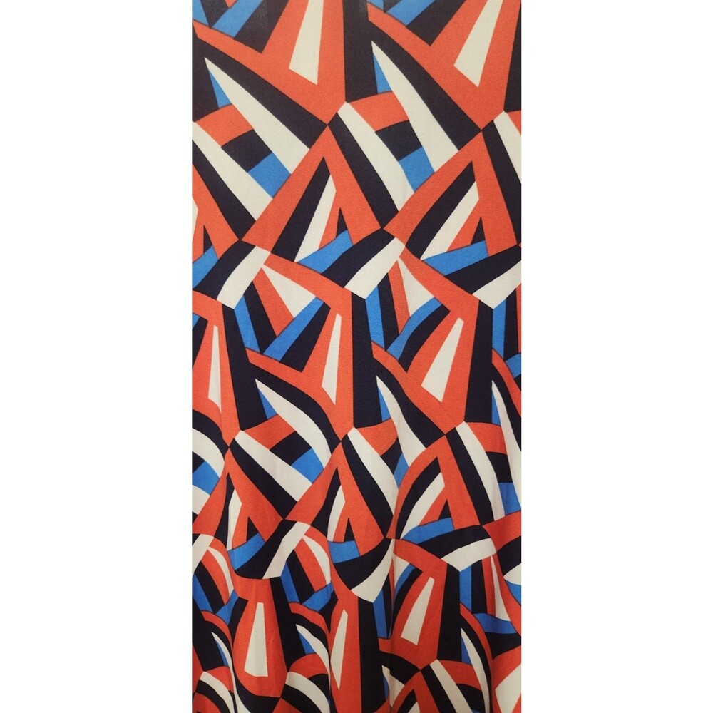 Anthony Richards Size 1X Womens Tunic Top Abstract Red White Blue Black Made USA - Picture 6 of 7